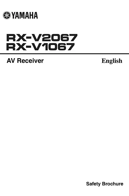 yamaha雅马哈RX-V2067 _ RX-V1067 Safety Brochure